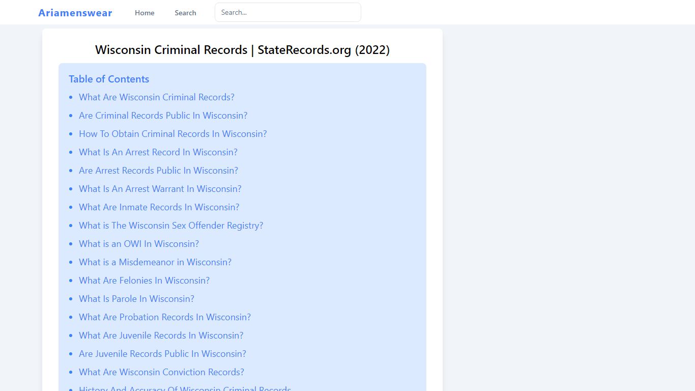 Wisconsin Criminal Records | StateRecords.org (2022)